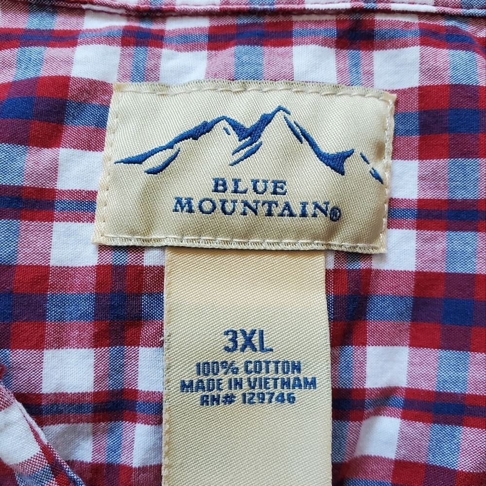 Blue Mountain Men's Plaid Shirt. Size 3XL - Picture 4 of 4